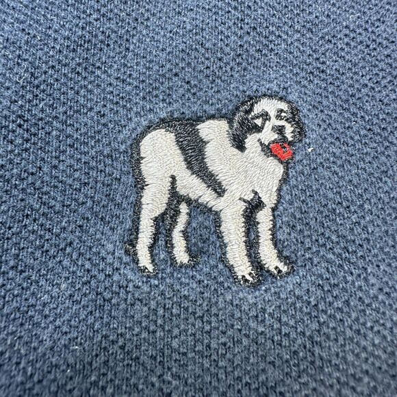Vintage 90s Polo Big Dogs Shirt Mens XL Blue Embroidered Preppy Faded - Picture 5 of 11